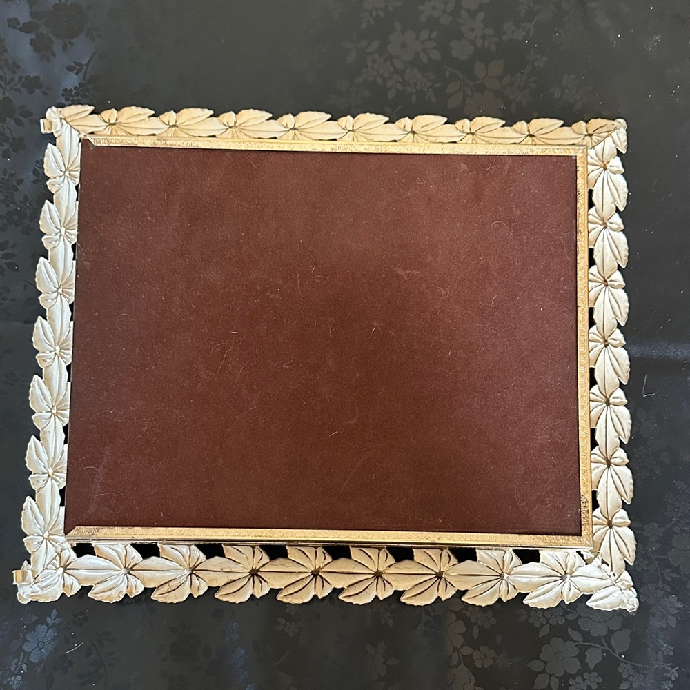 Vintage Vanity Tray or Gold Leaf Decorative Wall Mirror - Picture 2 of 3